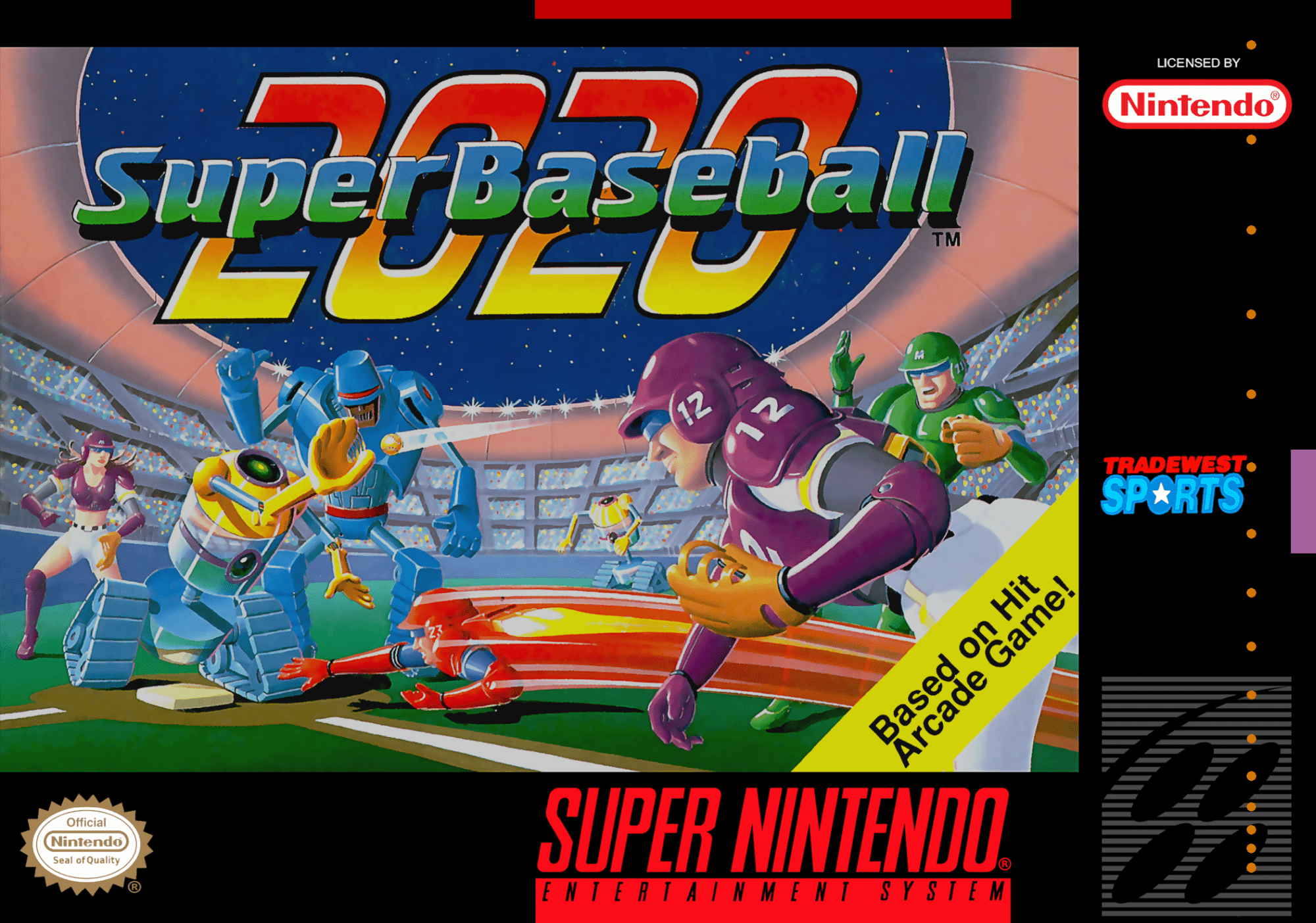 Super Baseball 2020 box art for Super Nintendo
